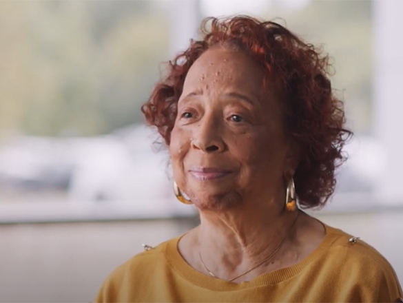 Older female patient smiling at the camera