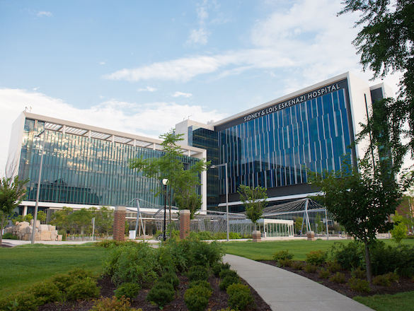 Exterior View of Sidney & Lois Eskenazi Hospital and Sandra Eskenazi Outpatient Care Center