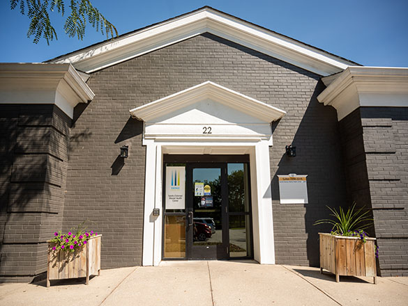Exterior View of Sandra Eskenazi Mental Health Center Building at 5610 Crawfordsville Road