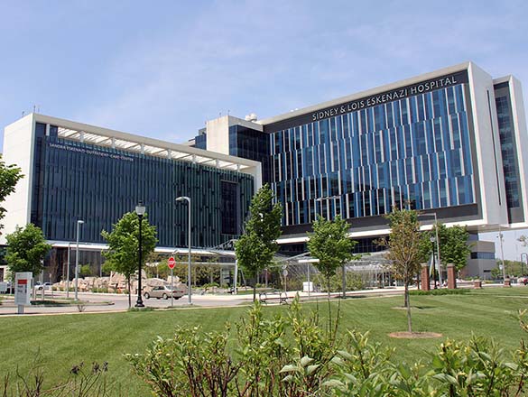 View of the Eskenazi Health Downtown Campus from Across the Street