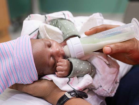 Baby staying in NICU being bottlefed