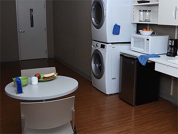Inside of a liv-in patient room